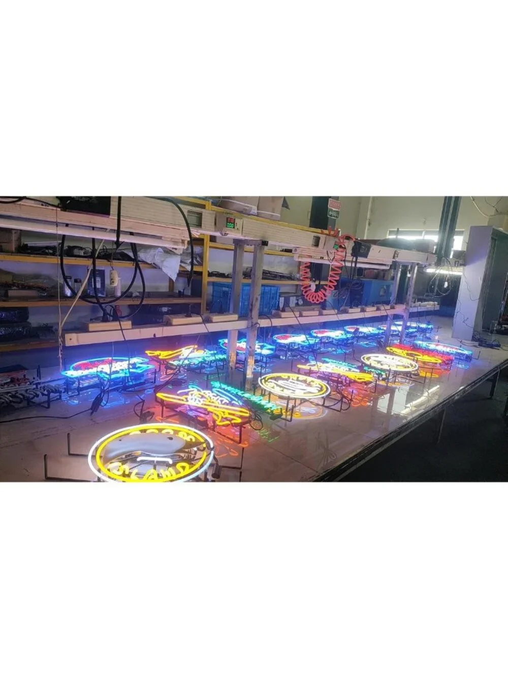Handmade Neon Tube Wall Decor 24x20 Inch - Bitcoin Accepted Here Sign for Bar